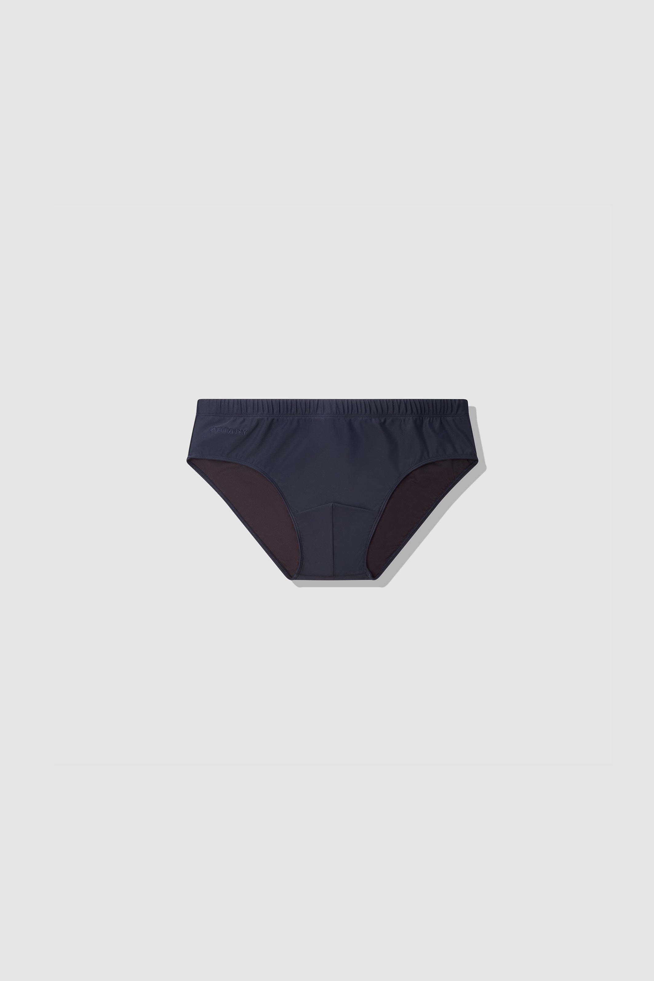 DARK NAVY SWIM BRIEFS WITH EMBROIDERY
