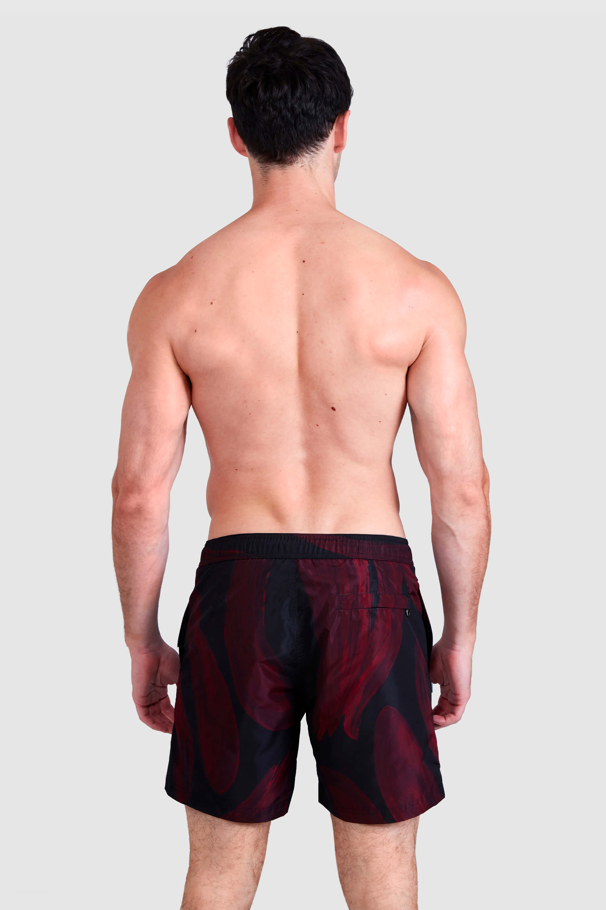 BLACK TALAR BRUSH STROKE SWIM SHORTS