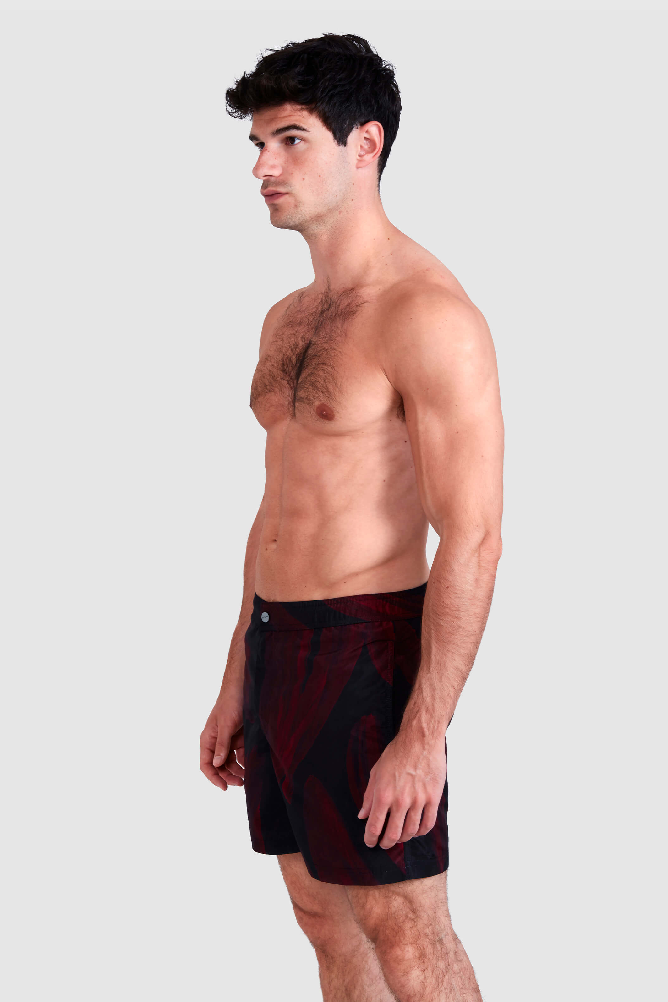 BLACK TALAR BRUSH STROKE SWIM SHORTS