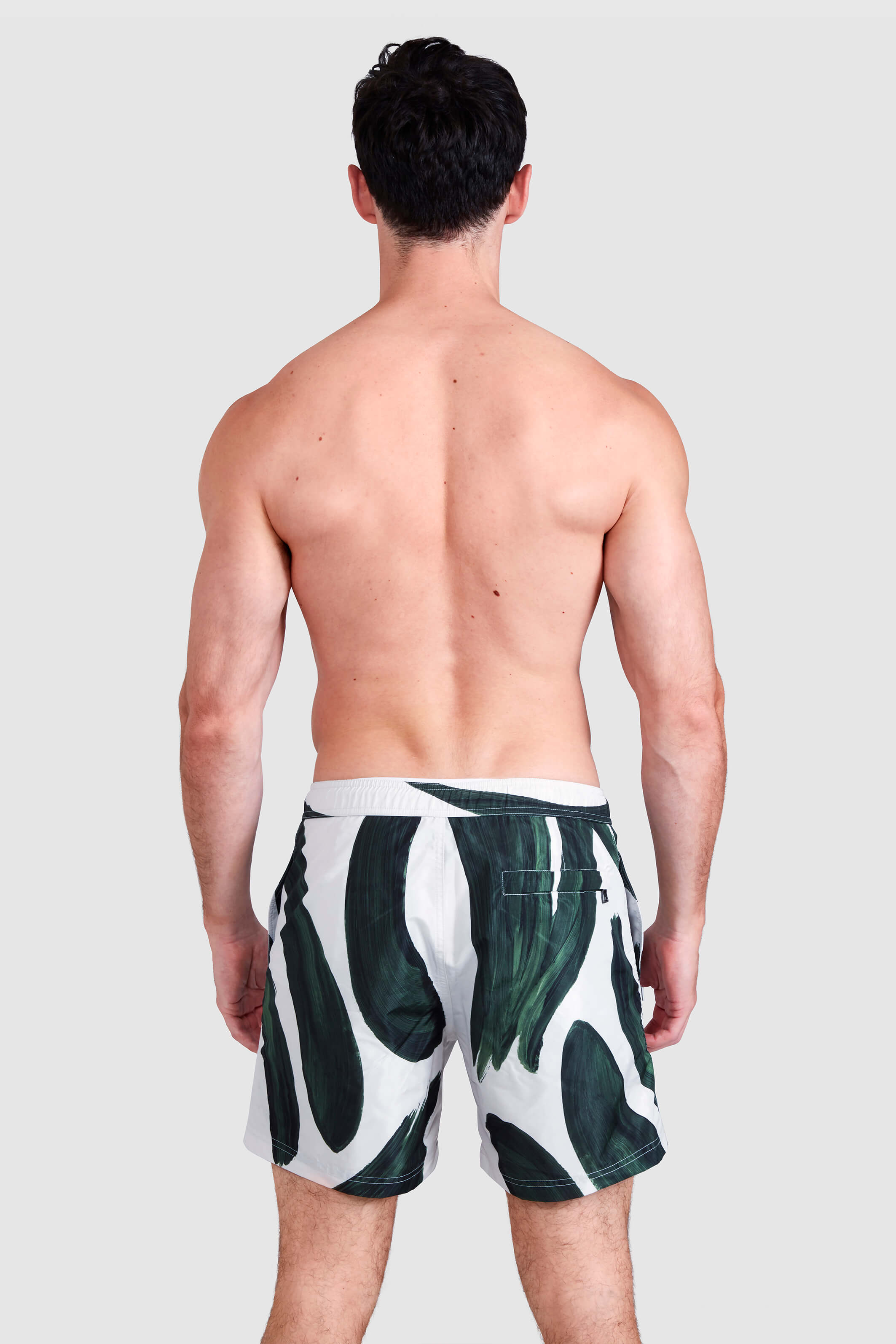 GREEN TALAR BRUSH STROKE SWIM SHORTS