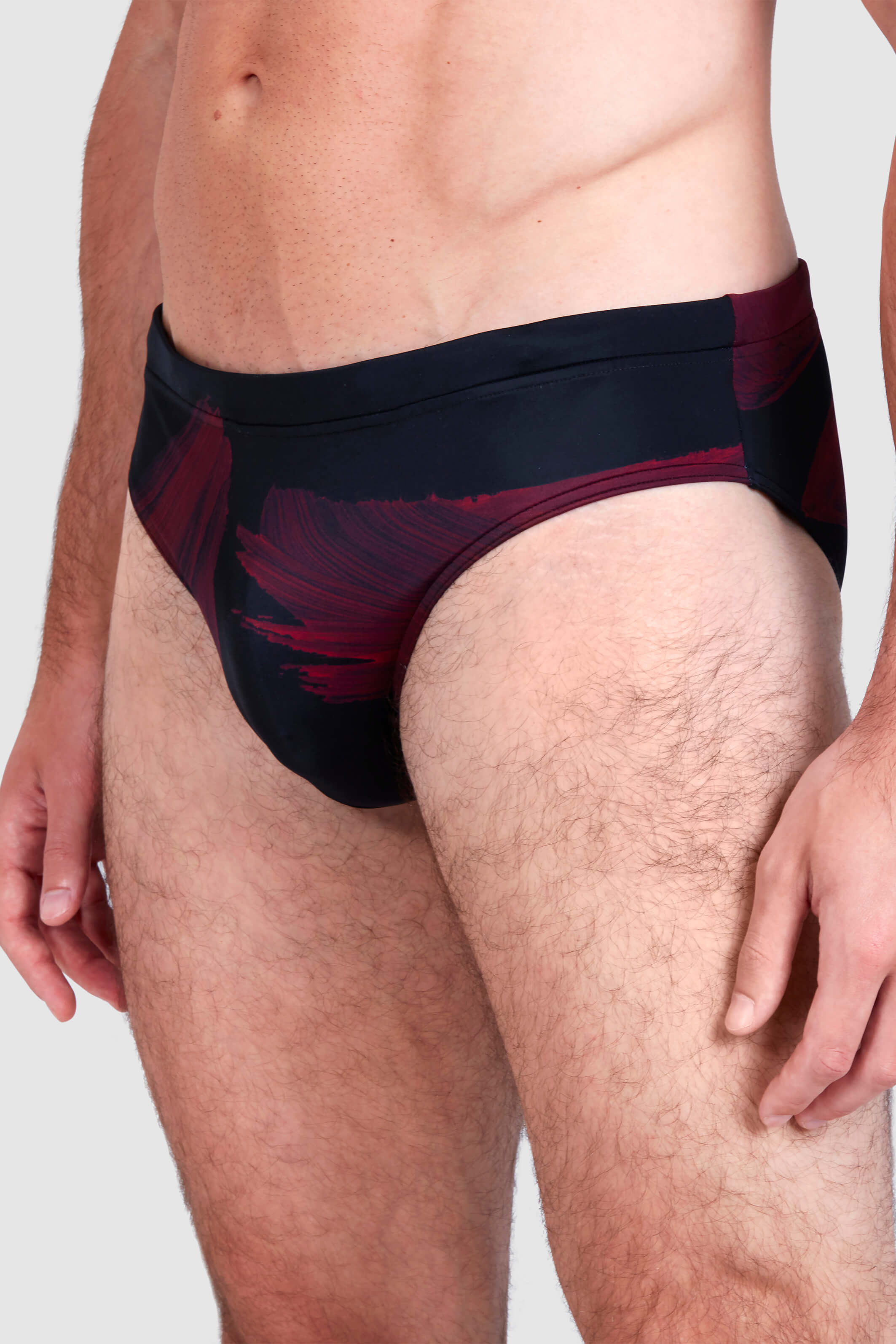 BLACK BANA PRINT SWIM BRIEFS