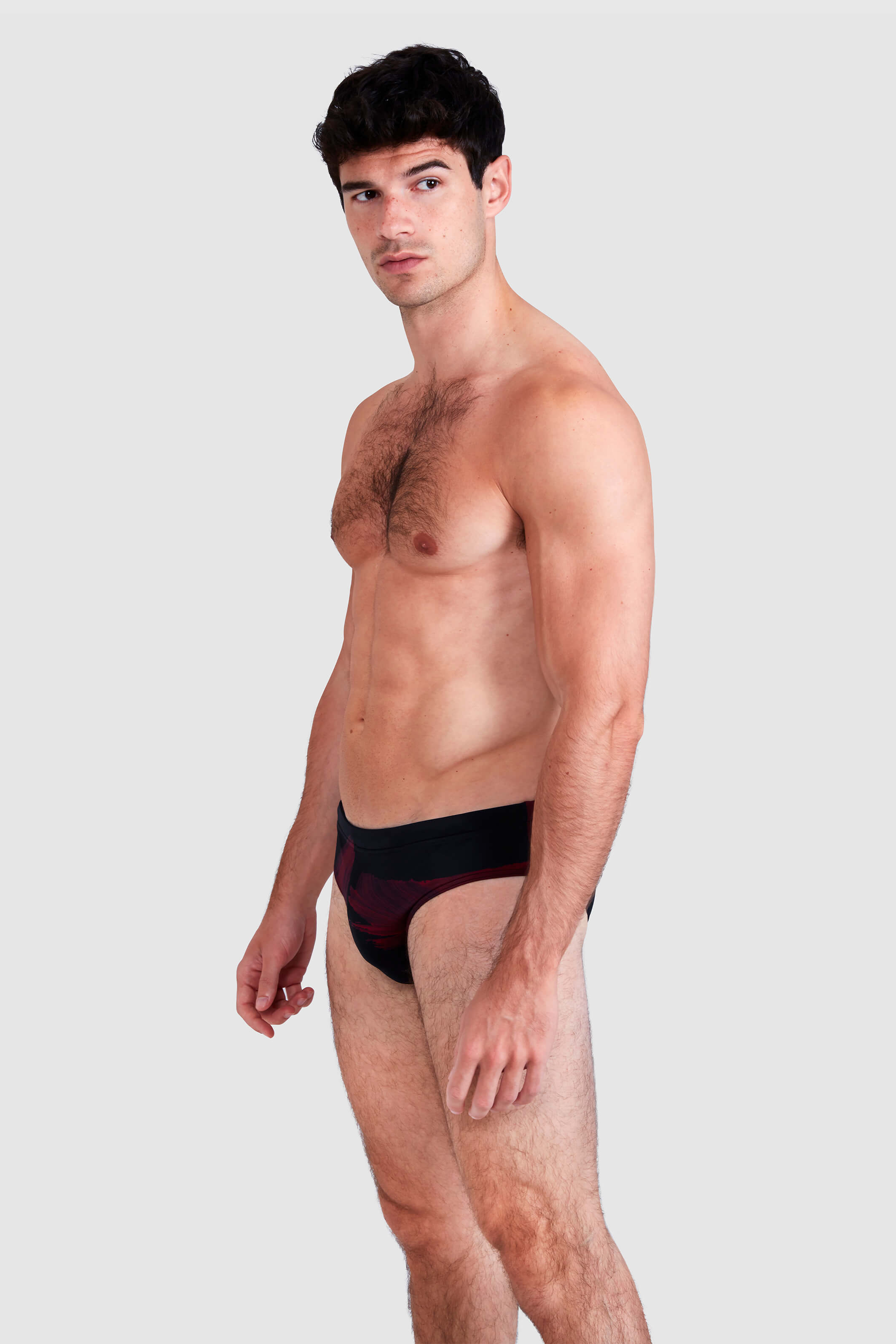 BLACK BANA PRINT SWIM BRIEFS