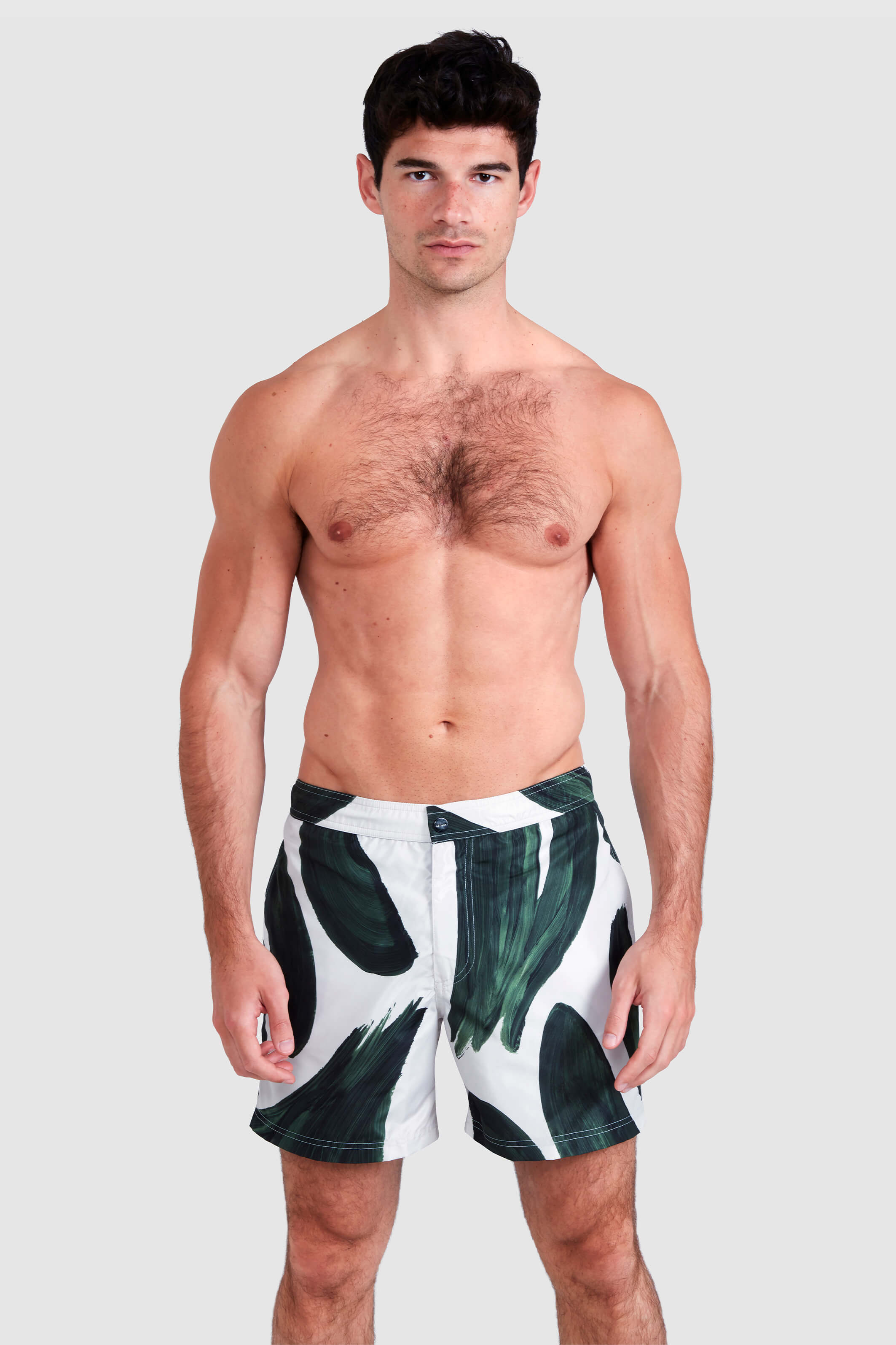 GREEN TALAR PRINT SWIM SHORTS